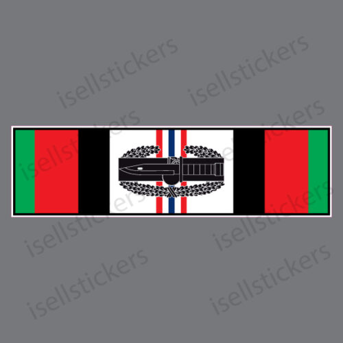 Afghanistan Campaign Service Ribbon with Knife Veteran Military Decal Sticker