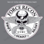 USMC Marine Corps Force Recon Skull Swift Deadly Decal Sticker