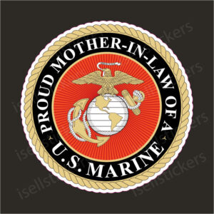 Proud Mother in Law of a US Marine Decal Sticker