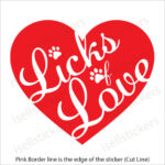 Licks of Love Pet Dog Cat Decal Sticker