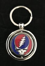 Grateful Dead Head Metal Key Ring Domed Decal Double-Sided Key Fob