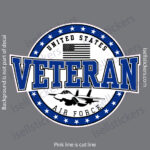 US Air Force Veteran Retired Military Car Truck Fighter Jet Bumper Sticker Window Decal
