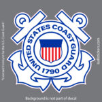 USCG Coast Guard Logo Military Car Truck Military Bumper Sticker Window Decal