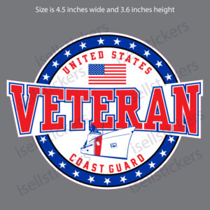 USCG Coast Guard Veteran Military Car Vinyl Bumper Sticker Window Decal - Image 2