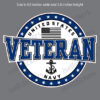 US Navy Veteran Retired Military USN Vinyl Bumper Sticker Window Decal