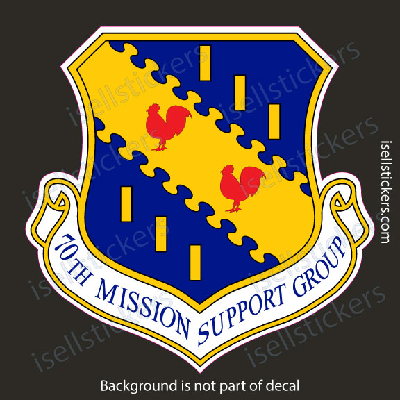 70th Mission Support Group Air Force Military Bumper Sticker Window Decal - Image 3