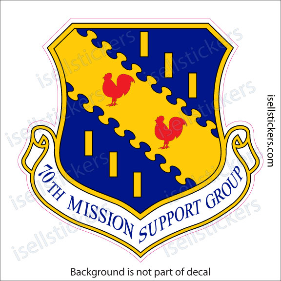 70th Mission Support Group Air Force Military Bumper Sticker Window Decal - Image 2