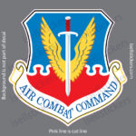 Air Combat Command Air Force Military Bumper Sticker Window Decal