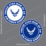 Proud Step Mom of an Air Force Airman Bumper Sticker Window Decal