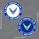 My Best Friend is in the Air Force Airman Bumper Sticker Window Decal
