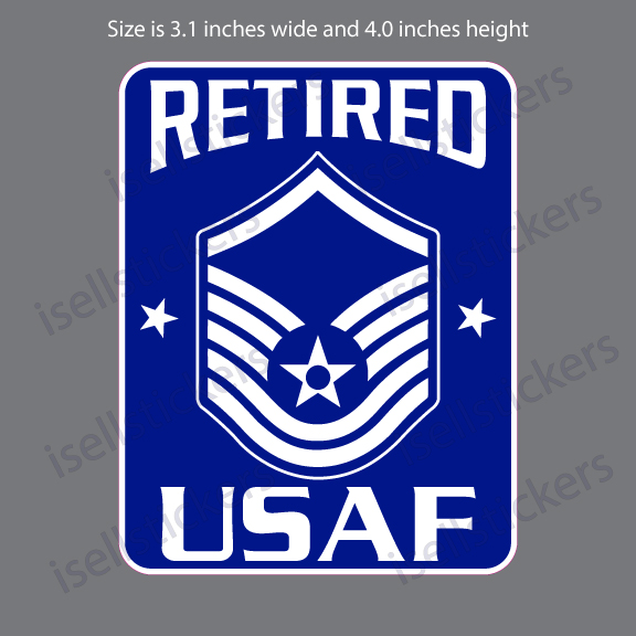 AR-2288 Army Retired Master Sergeant MSG E8 Bumper Sticker Window Decal 4x6 