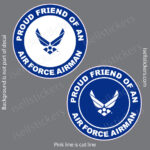 Proud Friend of an Air Force Airman Bumper Sticker Window Decal