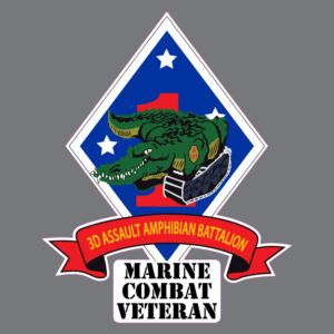 3rd Assault Amphibian Battalion Marine Combat Veteran USMC Bumper Sticker Window Decal - Image 4