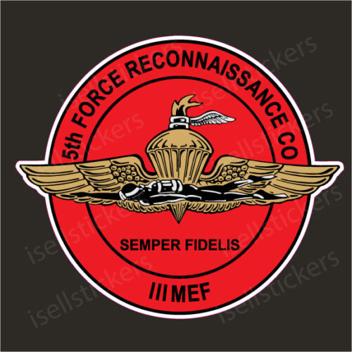 5th Marine Force Recon Company Iii Mef Usmc Bumper Sticker Window Decal 