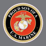 Proud Son of a US Marine Military Car Truck Bumper Sticker Window Decal
