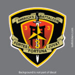3rd Battalion 3rd Marine Corps USMC Semper Fi Military Bumper Sticker Window Decal