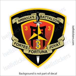 3rd Battalion 3rd Marine Corps USMC Semper Fi Military Bumper Sticker Window Decal - Image 2