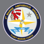 4th MEB Marine Amphibious Brigade USMC Fleet Force Military Bumper Sticker Window Decal