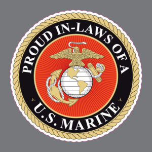 Proud In-Laws of a US Marine Corps Military Bumper Sticker Window Decal
