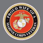 Proud Wife of a Marine Corps Veteran Military Bumper Sticker Window Decal