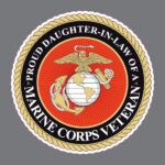 Proud Daughter-in- Law of a Marine Corps Veteran Military Bumper Sticker Window Decal