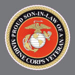 Proud Son-in-Law of a Marine Corps Veteran Military Bumper Sticker Window Decal