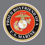 Proud Boyfriend of a Marine Corps Veteran Military Bumper Sticker Window Decal