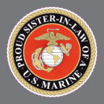 Proud Sister in Law of a Marine Corps Veteran Military Bumper Sticker Window Decal