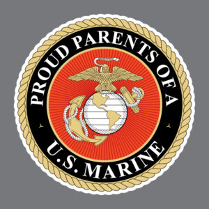 Proud Parents of a US Marine USMC Military Bumper Sticker Window Decal