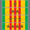 - Vietnam Veteran Ribbon with Campaign Bronze Stars Bumper Sticker Window Decal