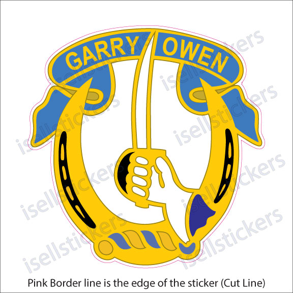 Army 7th Cavalry Regiment Garry Owen Ft. Hood Military Bumper Sticker ...