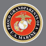 Proud Grandparents of a Marine Semper Fi Military Bumper Sticker Window Decal