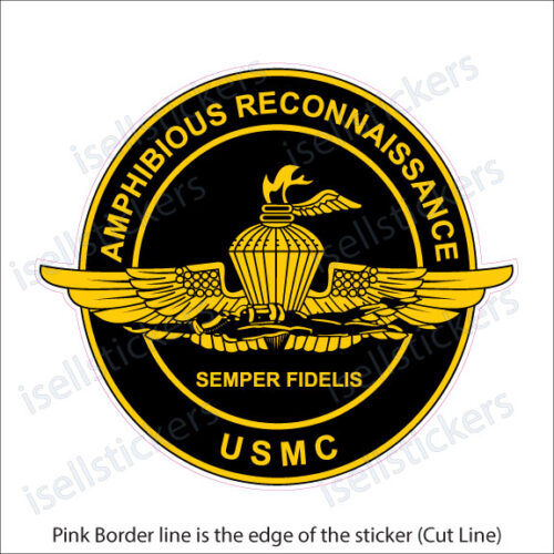 Marine Amphibious Reconnaissance Usmc Vinyl Bumper Sticker Window Decal I Sell Stickers 3697