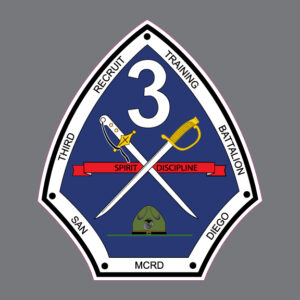 MCRD San Diego 3rd Third Recruit Training Battalion Marines Bumper Sticker Window Decal