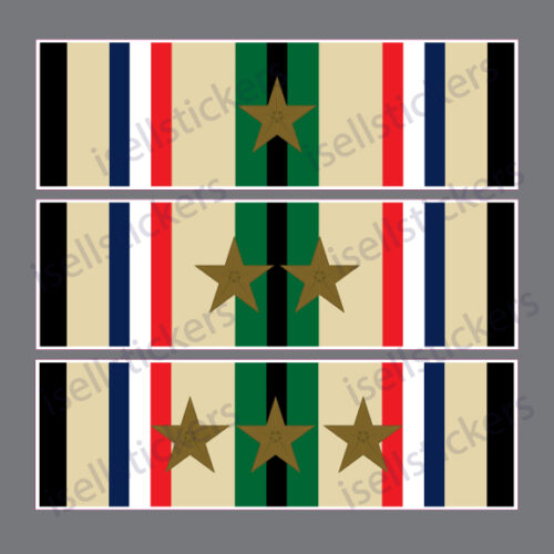 Army Southwest Asia Service Ribbon Bronze Stars Vinyl Bumper Sticker