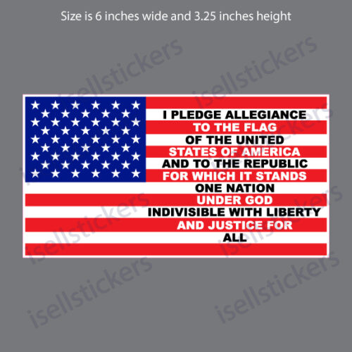 Pledge of Allegiance to the Flag American Freedom Patriotic Vinyl ...