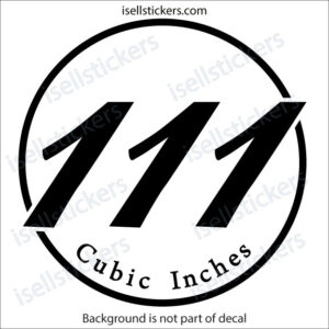 Indian Motorcycle Air Cleaner 111 Cubic Inches Window Decal Bumper Sticker - Image 3