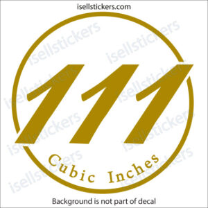 Indian Motorcycle Air Cleaner 111 Cubic Inches Window Decal Bumper Sticker - Image 5