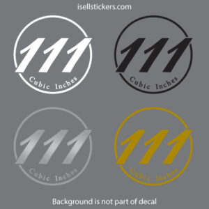 Indian Motorcycle Air Cleaner 111 Cubic Inches Window Decal Bumper Sticker