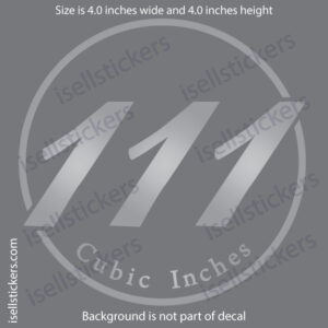 Indian Motorcycle Air Cleaner 111 Cubic Inches Window Decal Bumper Sticker - Image 6