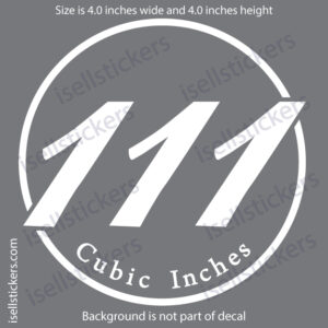 Indian Motorcycle Air Cleaner 111 Cubic Inches Window Decal Bumper Sticker - Image 8