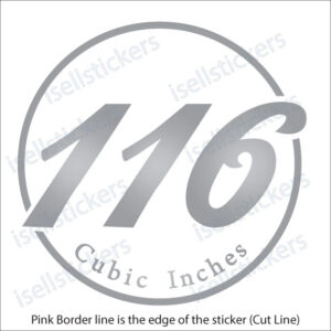 Indian Motorcycle Air Cleaner 116 Cubic Inches Window Decal Bumper Sticker - Image 7