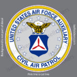 Air Force Auxiliary Civil Air Patrol Military Bumper Sticker Window Decal