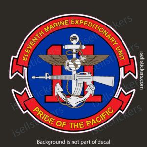 MA-3000 11th MEU Eleventh Marine Expeditionary Vinyl Bumper Sticker Window Decal - Image 2