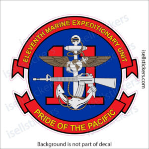 MA-3000 11th MEU Eleventh Marine Expeditionary Vinyl Bumper Sticker Window Decal - Image 3