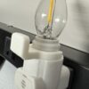 White Auto On Sensor Plug in Night Light Module with Plastic Clip and 7 Watt LED Bulb