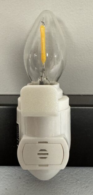 White Auto On Sensor Plug in Night Light Module Includes 7 Watt LED Bulb and Plastic Clip