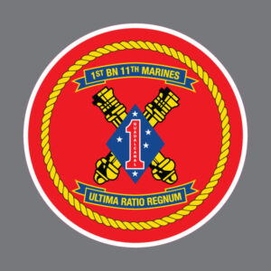 1st Battalion 11th Marine Corps 1st Marine Division Ultima Ratio Regnum Military Bumper Sticker Window Decal - Image 2