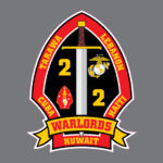 2nd Battalion 2nd Marines The Warlords Kuwait Bumper Sticker Window Decal