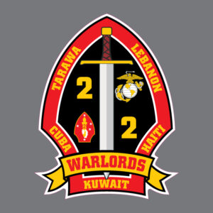 2nd Battalion 2nd Marines The Warlords Kuwait Bumper Sticker Window Decal